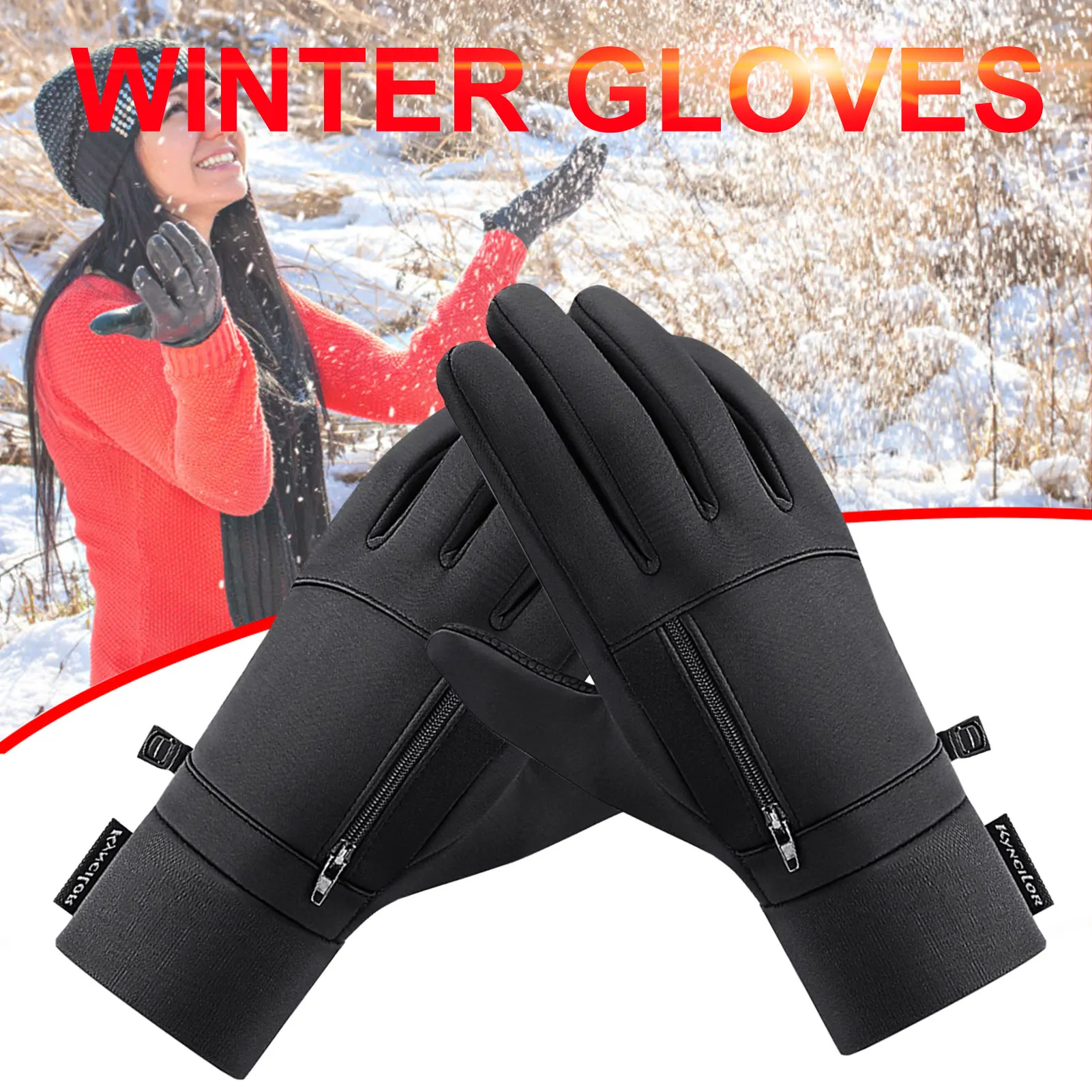 

Cycling Gloves Windproof Water Repellent Sports Gloves Tactical Gloves Unisex Outdoor Black Gloves Warm Winter Sports Gloves