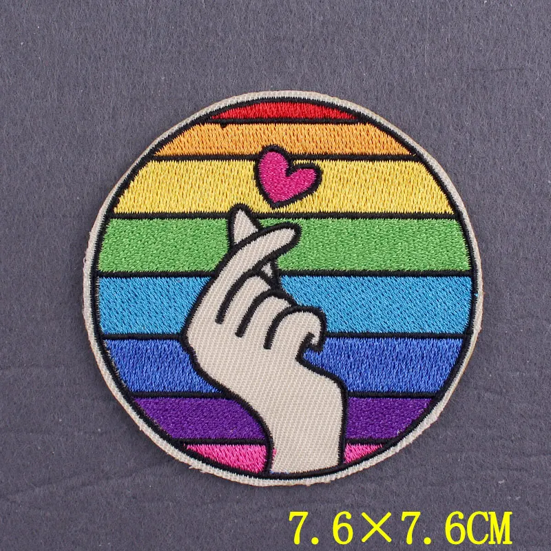 Нашивки ЛГБТ сделай сам с утюгом нашивки на одежду гей-значок гордости вышивка