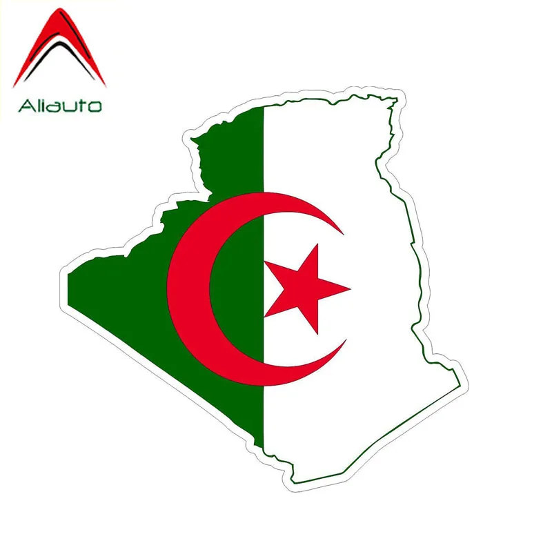 

Aliauto Personality Creative Car Sticker Algeria Flag Map Body Waterproof Sunscreen Anti-UV Reflective Decal,14cm*14cm