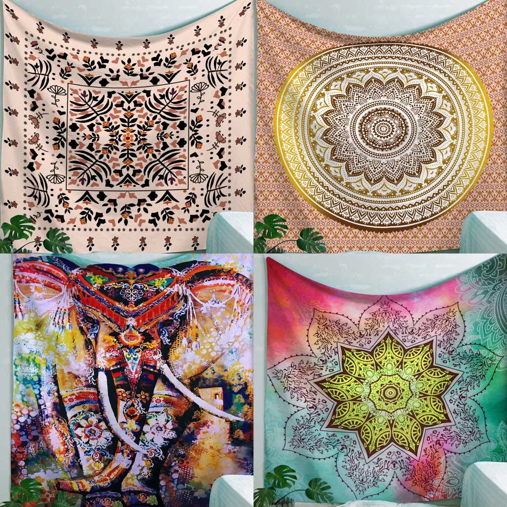 Sun Moon/в Индии МАНДАЛА ГОБЕЛЕН настенный бохо стиле гобелен из ткани