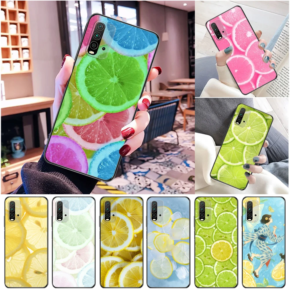 

Lemon Pink Color Green Cyan Phone Case For Xiaomi Redmi 7 7A 8A 9 9T 9A 9C Pro Note 8 8T 9S MAX Lemon Pink Color Green Cyan