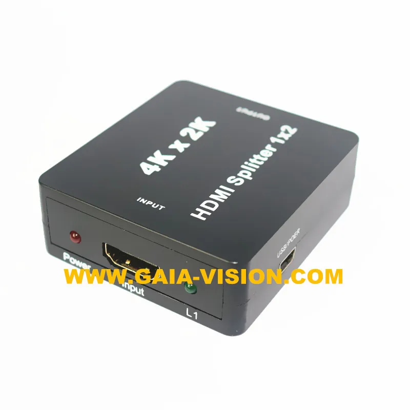 HDMI split ter 1X2 Full HD 3D видео 1 in 2 Out усилитель двойной дисплей для HDTV DVD PS3 NS Xbox HDCP 4K * 2K