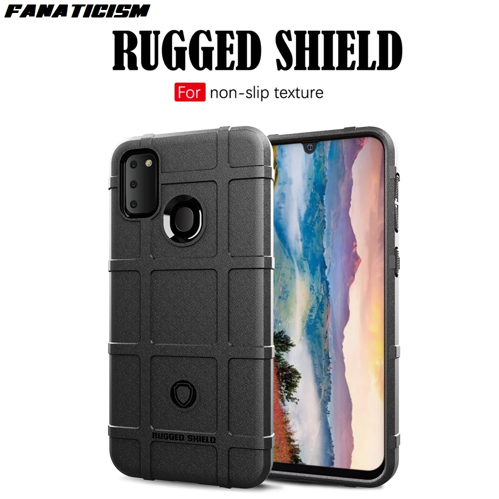 

100pcs Luxury Rugged Shield Airbag Case For Samsung Galaxy M30s M30 M21 M20 M10s M10 Matte Case Shockproof Soft Silicone Cover
