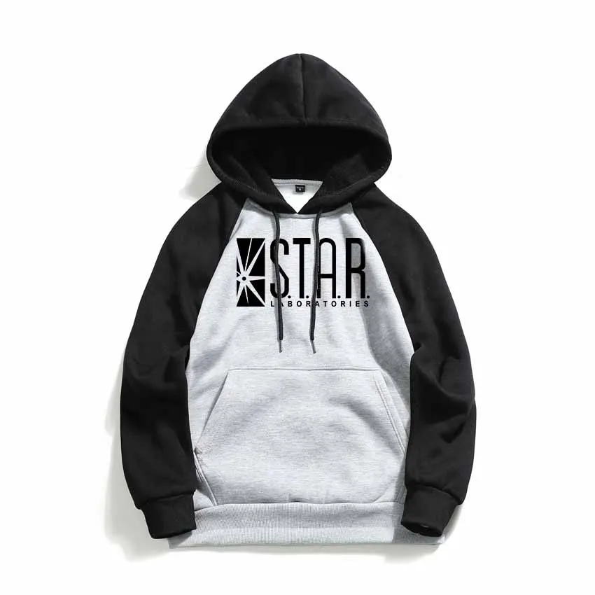 Мужская толстовка с капюшоном Черная Толстовка длинным рукавом и принтом звезд