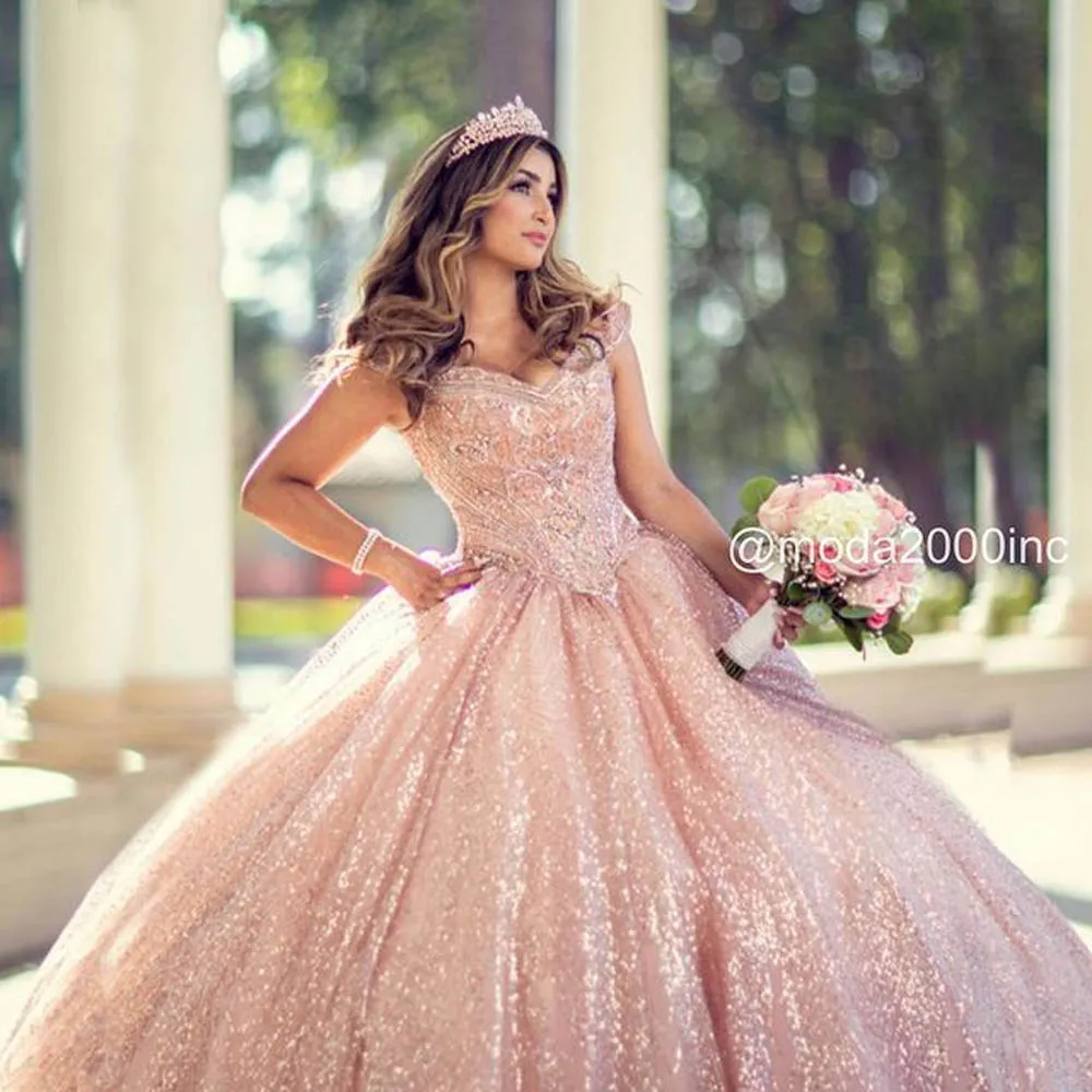 

Ball Gown Quinceanera Dress Chic Beads Appliques Corset Orange Puffy Sweet 16 Girls Pageant Party Dress