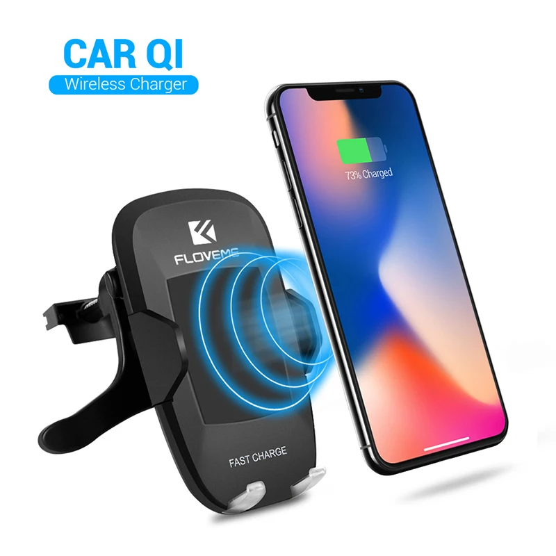 

10W Phone Car Wireless Charger Receiver Holder Fast Qi Smart sensor for iPhone12 11 for Samsung Wireless charger car GPS bracket