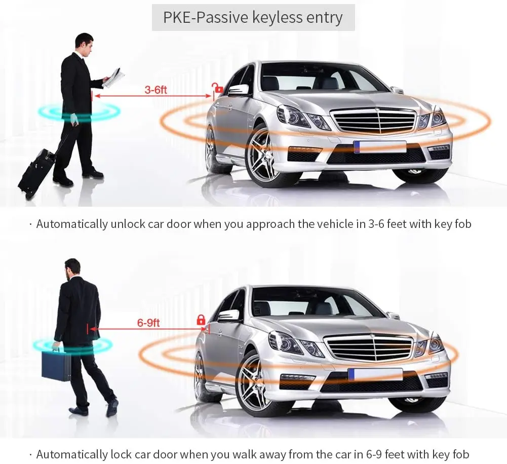

EASYGUARD EC002-hy Push Start stop remoter engine start Auto passive keyless entry PKE car alarm