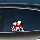 Забавная 3D милая аниме наклейка на автомобиль JOLLIBEE Peeking виниловая ПВХ наклейка для детской комнаты настенный ноутбук кухонное помещение