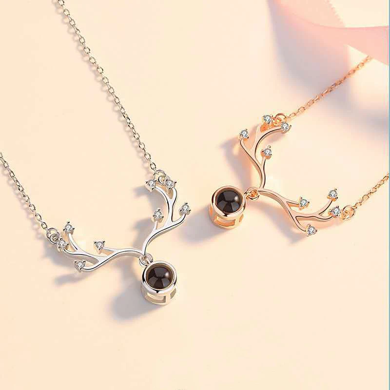 Ожерелье женское из сплава с проекцией памяти на 100 языках | Украшения и