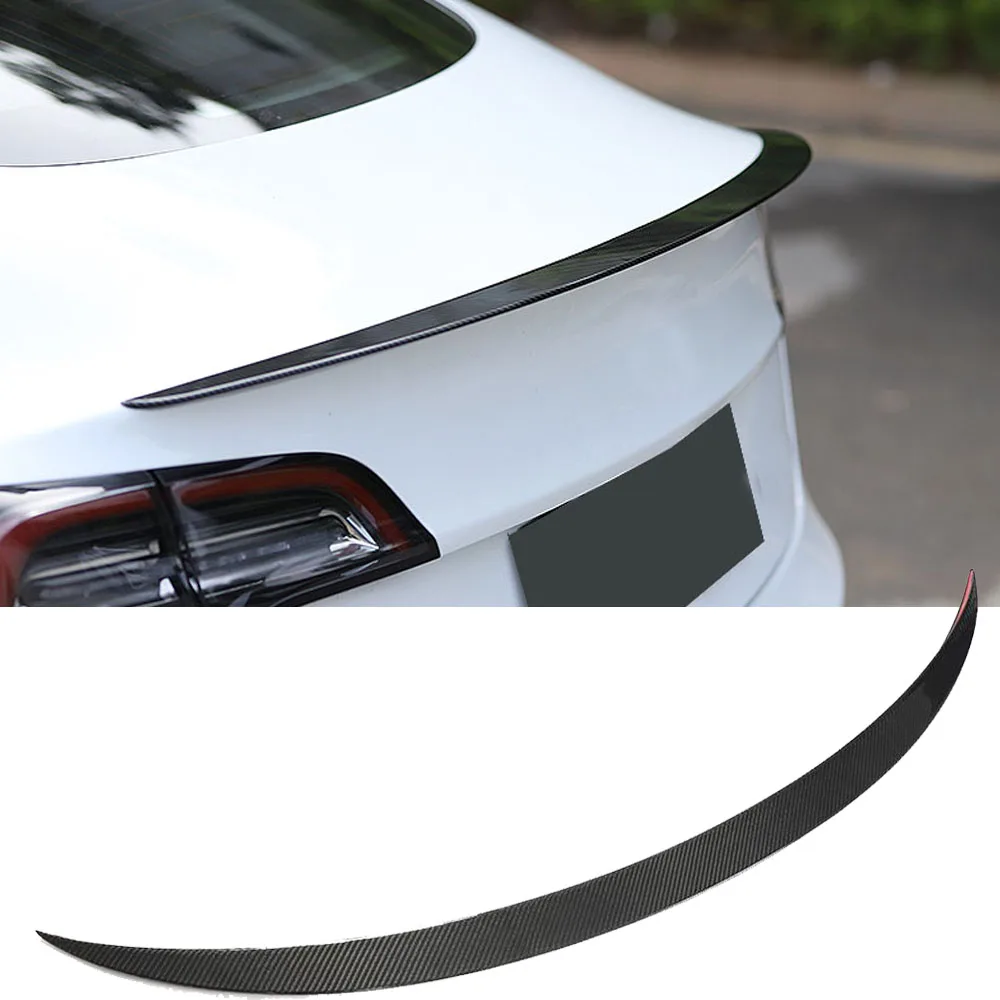 Карбоновый спойлер заднего багажника крыла для Tesla модель 3 2016 - 2020 Автомобильный