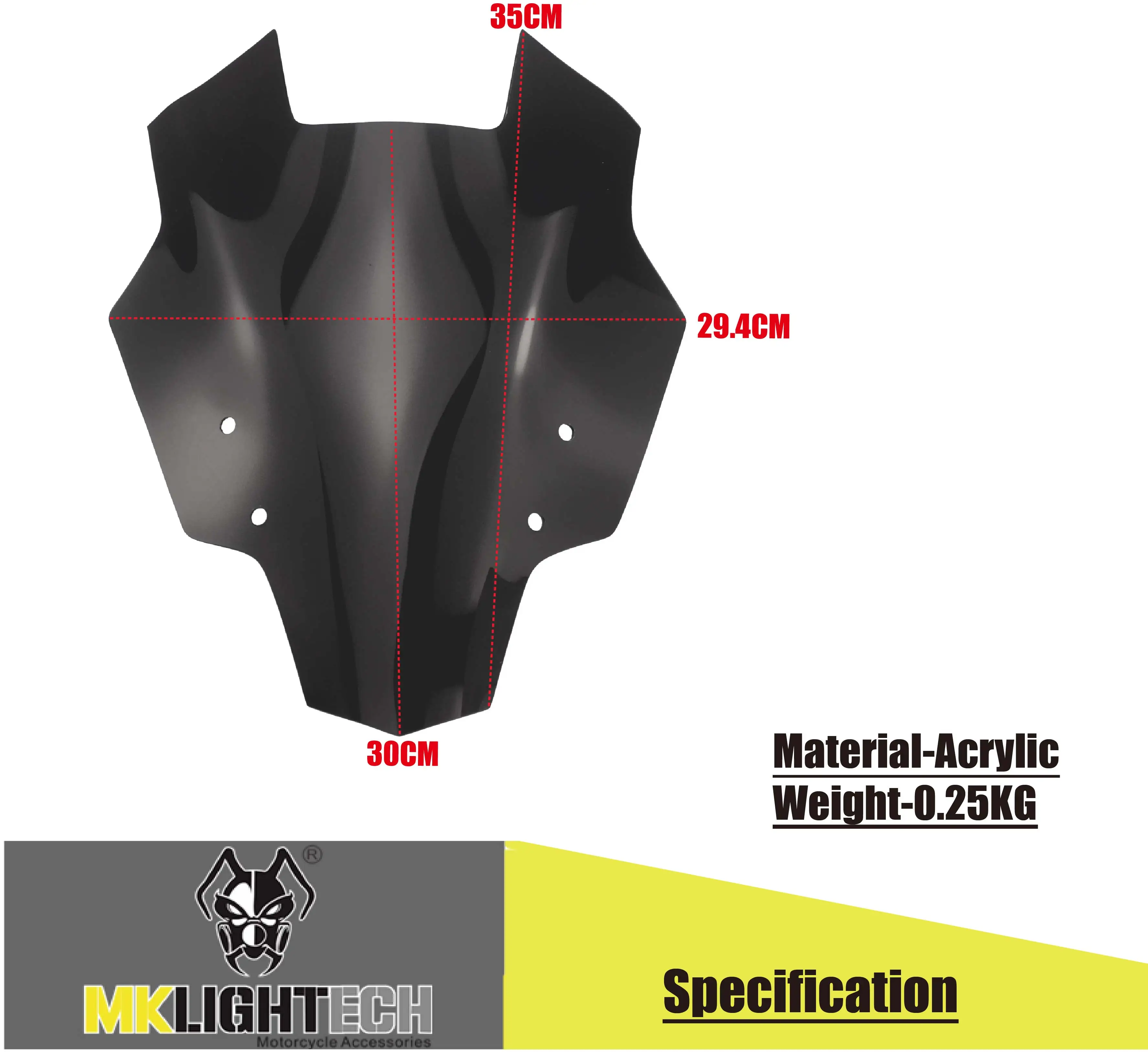 

MKL IGHTECH - for yamaha MT-15 mt15 2018-2020 motorcycle front screen windshield fairing breeze