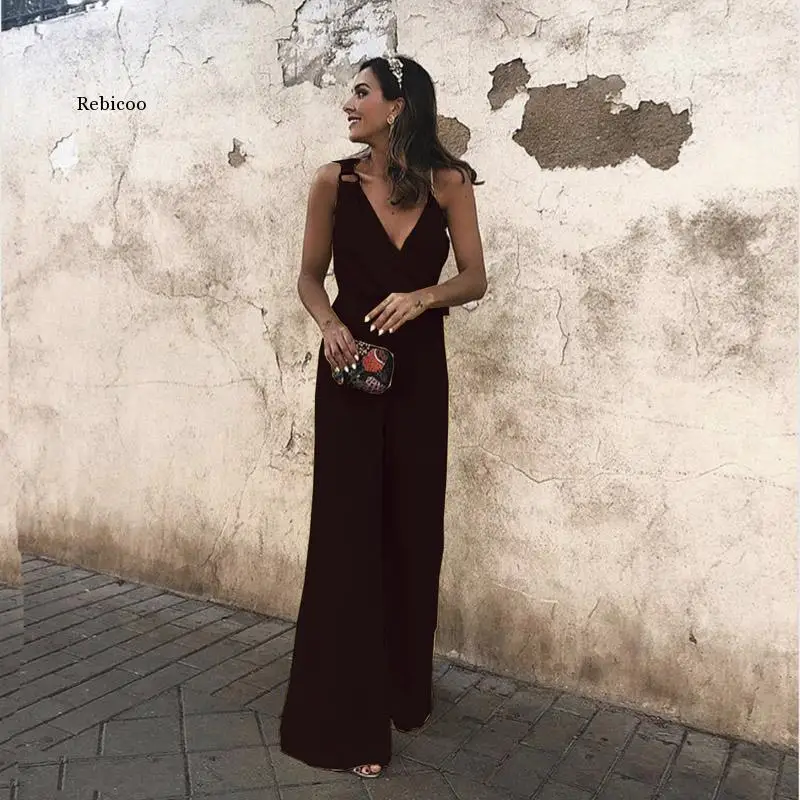 

Women Sleeveless Casual Rompers Summer Fashion Overalls Loose Jumpsuit Solid Color Long Pants Plus Size Women's Trousers