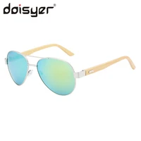 doisyer new style bamboo leg sunglasses fashion bamboo legs men and women toad metal glasses