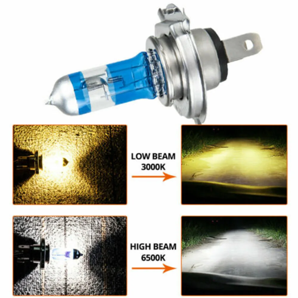 

100W H7 Light 4pcs Set Bulb Headlight Lamp Super White Effect Look Xenon