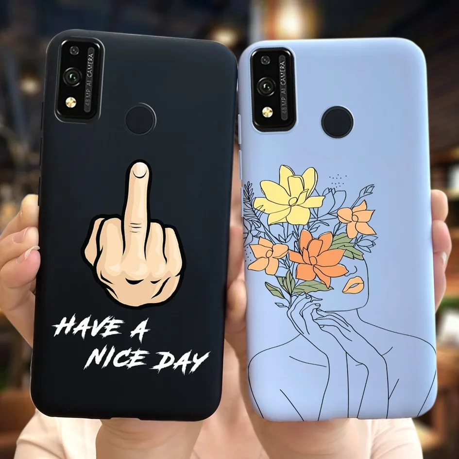 Чехол для Honor 9X Lite чехол Huawei тонкий силиконовый мягкий Honor9X 9X9XLite с цветочным