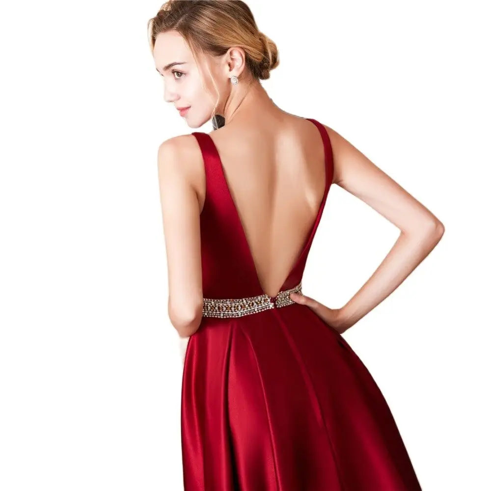 Real Picture Boad Neck Evening Dresses Long with Sash Satin Prom Party Gowns Custom Made Vestido De Festa Longo | Свадьбы и