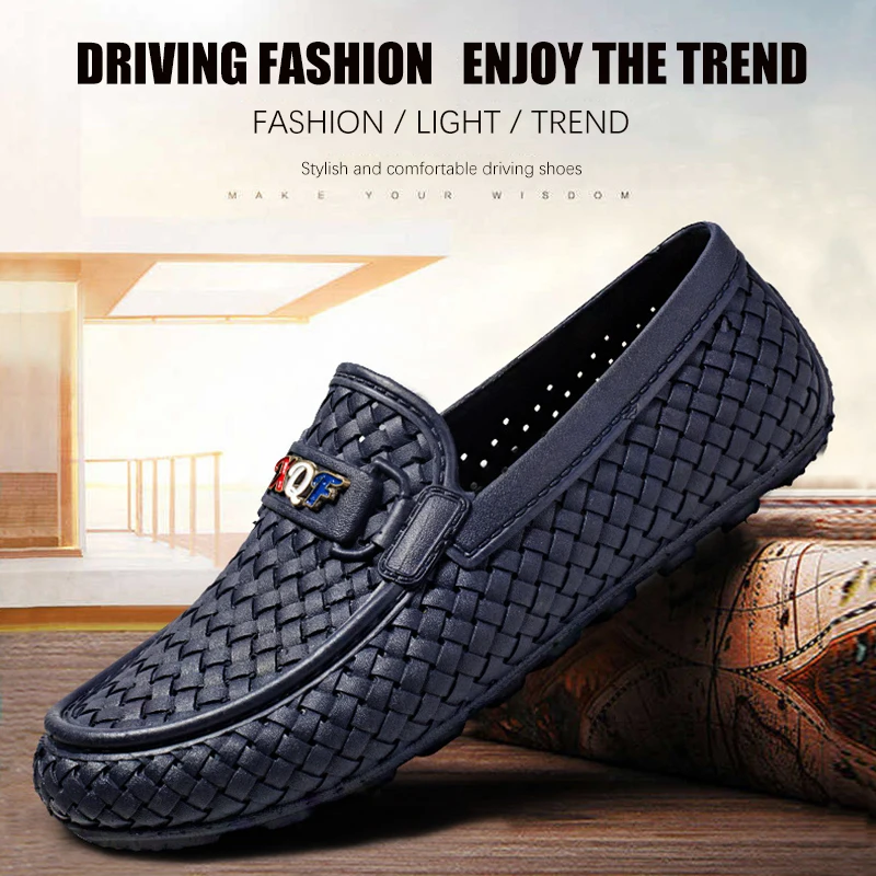 Мужские лоферы без шнуровки повседневные на плоской подошве Корейская версия