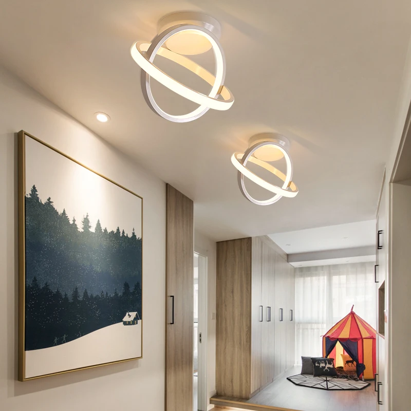 Licán giratorio luces de techo LED modernas para lámpara de noche para dormitorio pasillo balcón minimalista porche Led lámpara de techo a casa
