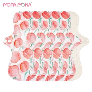 Mora Mona Washable Bamboo Fiber Women's Organic Menstrual Pad - Wing Large Sanitary Pad Female Health Product 5 Pcs 10 item image