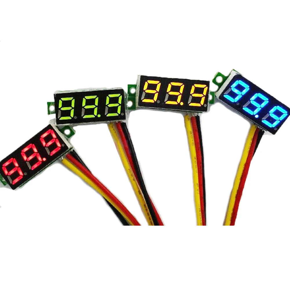 

0.28Inch Digital DC 3.5V-30V LED Mini Display Module DC 0-100V Voltmeter Voltage Tester Connect Panel Meter Gauge Motorcycle Car