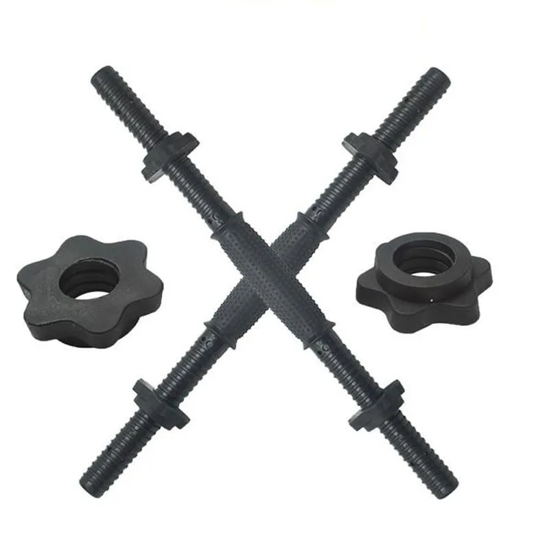 

17.7 Inch 1 Pair of Dumbbell Bars Threaded Dumbbell Handle Set for Home Gym Fitness Exercise Adjustable