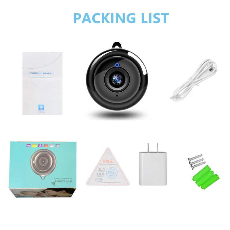 

1080P Wireless WIFI IP Camera Home Indoor Security Monitor Smart Network Video System Two Way Audio / Night Vision / PTZ / APP