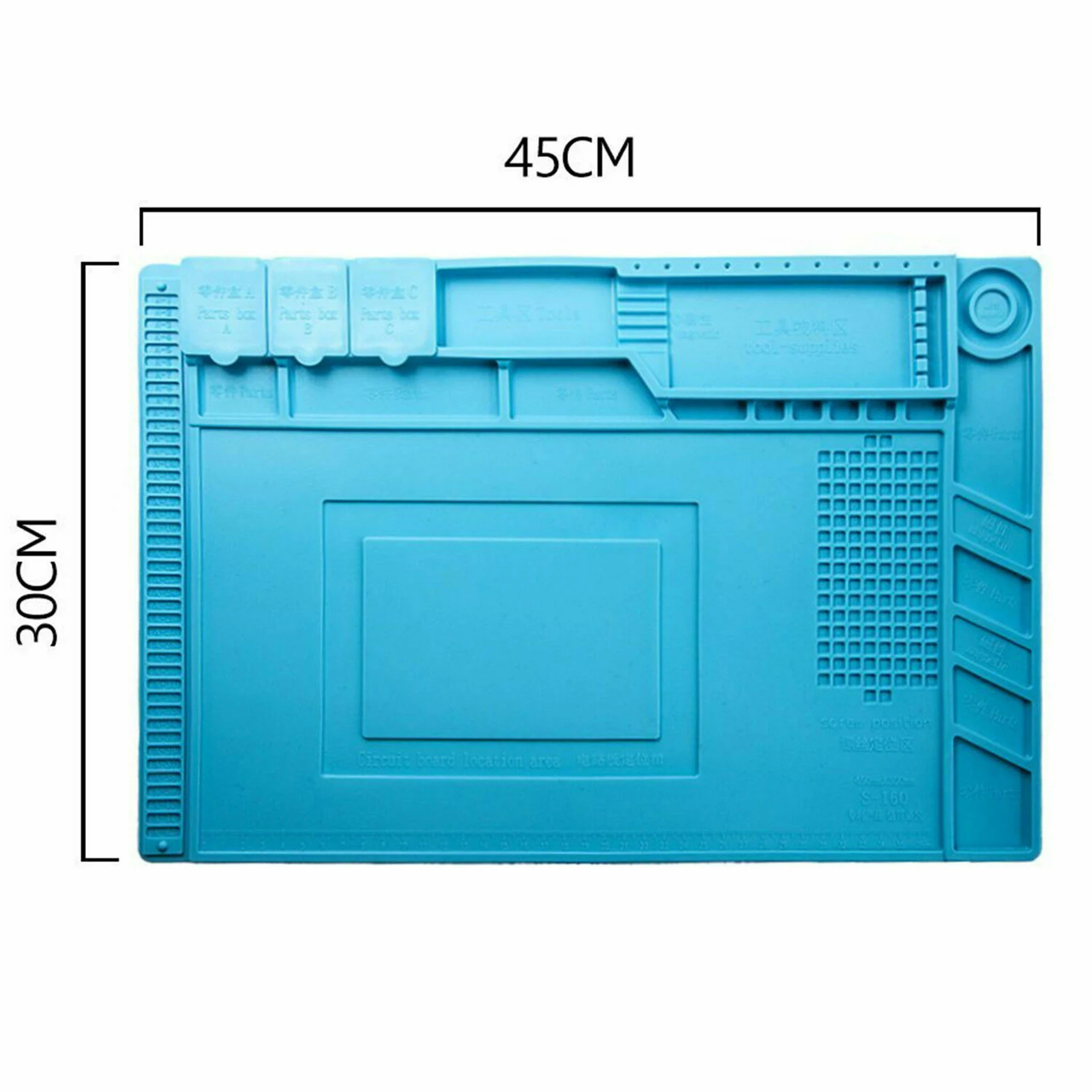 

Silicone Magnetic Heat Insulation Pad Workbench Soldering Iron Electronics Repair