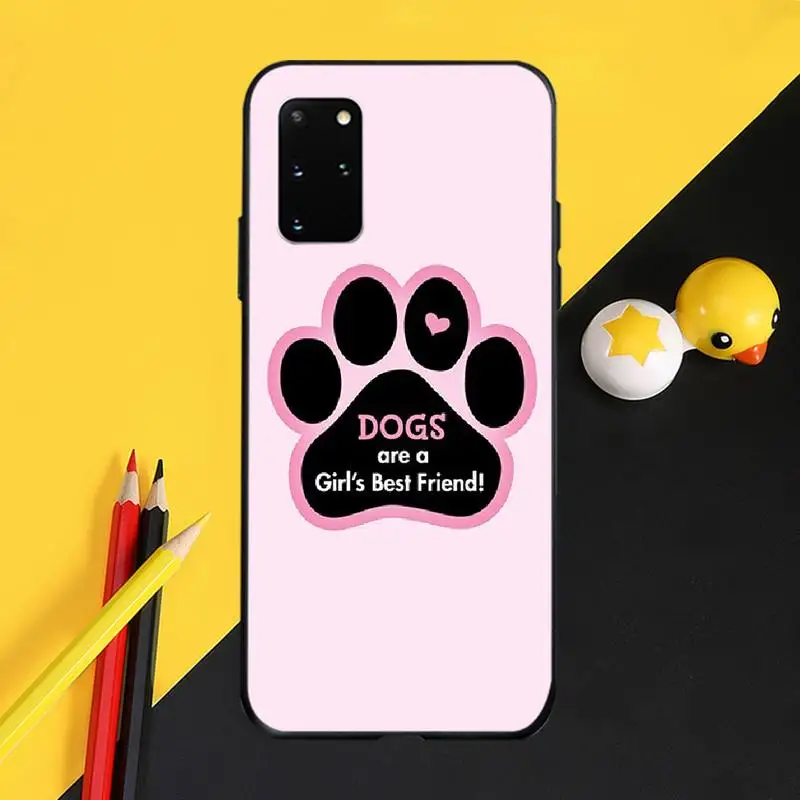 Чехол для телефона PENGHUWAN с надписью Best friends Dog paw чехол Samsung S20 plus Ultra S6 S7 edge S8 S9 S10