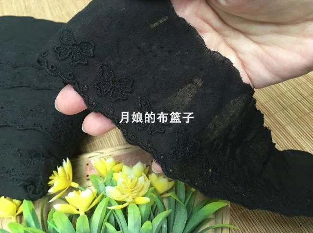 2 м/лот ширина 6 5 см рисунок бабочки черная швейная одежда Dccesorries DIY хлопковая