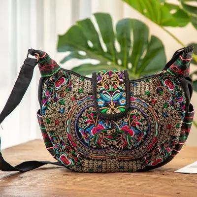 Новый хит Винтаж с вышивкой женские сумочки для покупок! Горячая цветочной леди