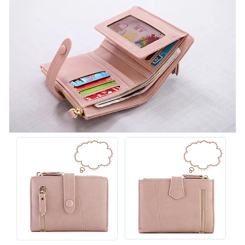 Aelicy Girls Wallet leather simple Fold Women Short Female Coin Purse Card Holder Handbag carteira feminina drop ship NEW | Багаж и сумки