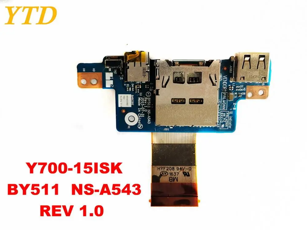 Оригинальный Для Lenovo 700 15ISK Плата USB аудио Y700 BY511 NS A543 REV 1 0 испытанное хорошее