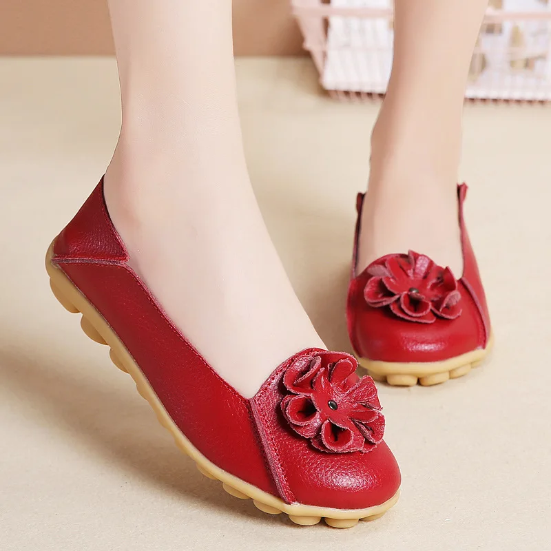 

35-42 Oversized Shoes Female Mom Shoes Comfortable Peas Shoes Bow in Her Shoes