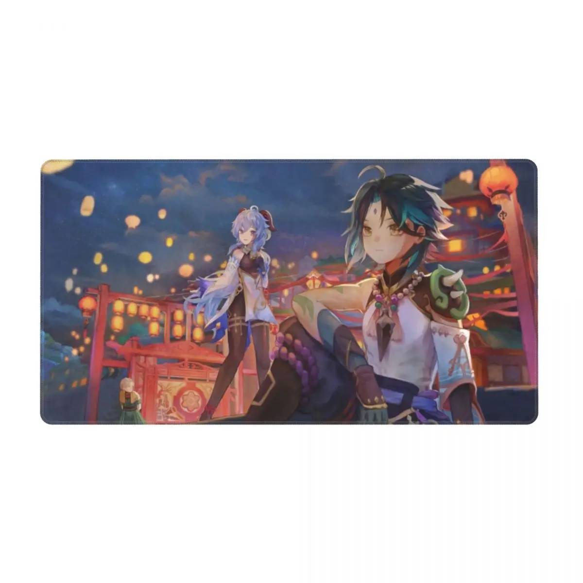 

Ganyu And Xiao Genshin Impact Gaming Mouse Pad Keyboard Table Mat Video Game XXL Fabric Mousepad for Computer