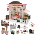 Миниатюрные строительные домики сделай сам, деревянный маленький домик Roombox, кукольный домик для кафе, мебель, детские игрушки, рождественские подарки для Aldult