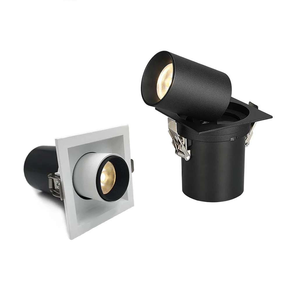 

Round Square Adjust Stretchable Recessed 12W 15W 18W 24W COB LED Downlight Ceiling Spotlight Kitchen Living Room Indoor Lighting