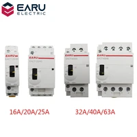 2p 4p 16a 25a 32a 40a 63a 220v 5060hz din rail household ac modular contactor with manual control handle switch no nc 2no 2nc