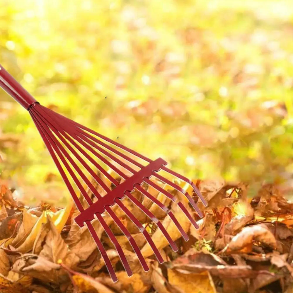 

9 Teeth Gardening Plastic Grass Rake Odorless And Non-toxic For Lawn Garden Tool Cleaning Garden Care E9A7