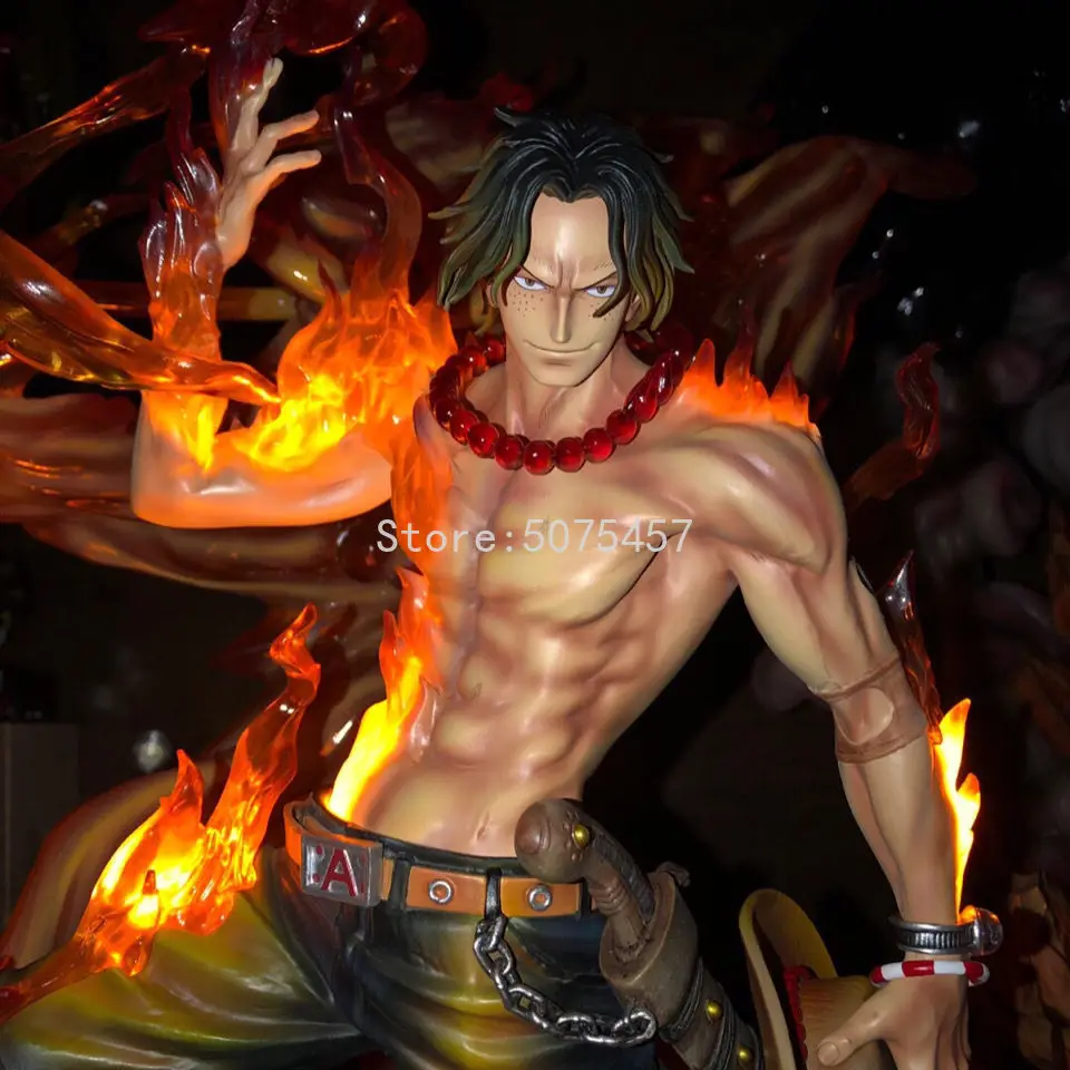 

35cm One Piece Anime Figure Portgas D Ace Action Figure 15th Anniversary One Piece Ace Figurine Whitebeard Pirates Figure Toys