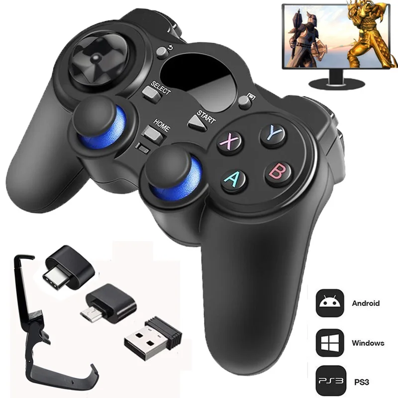 

Mando de juego 2,4G Joystick inalmbrico Android con conversor OTG para PS3/Smart Phone para Tablet PC Dispositivo de TV