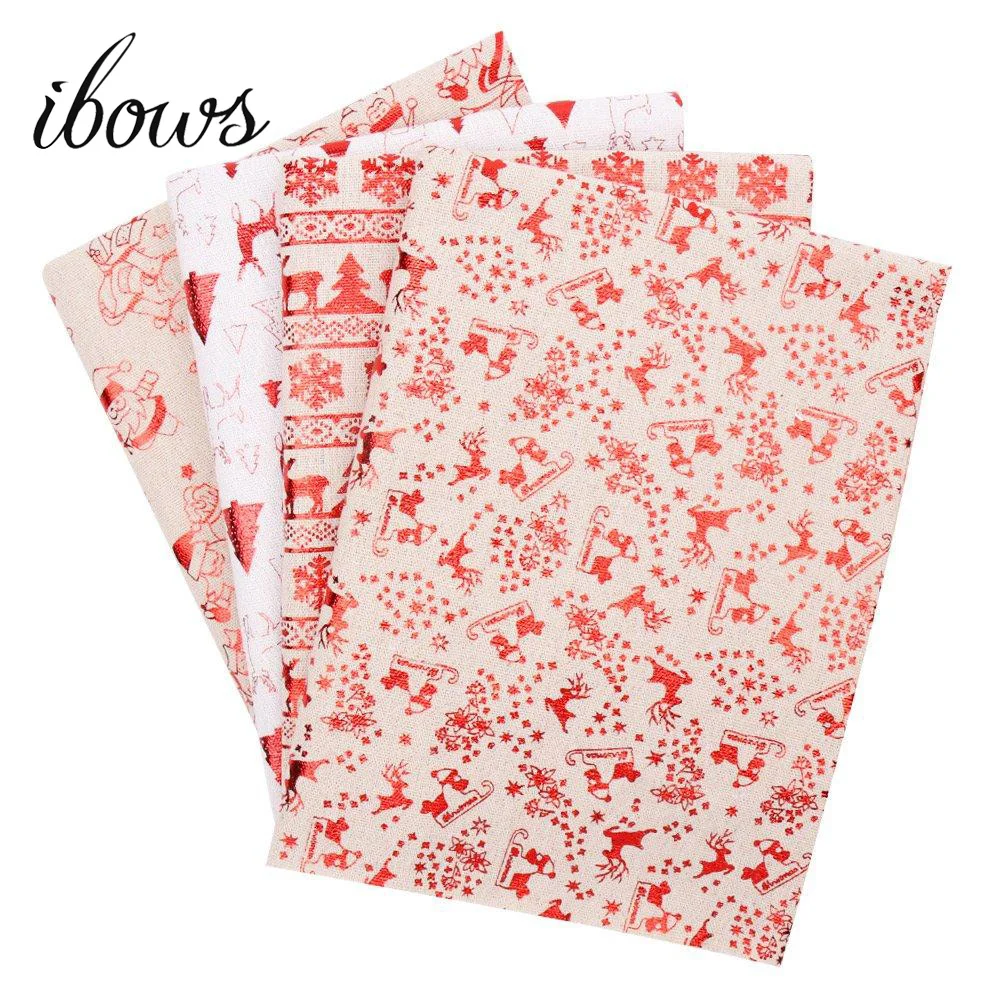 Винтажная Джутовая Ткань IBOWS 45*150 см льняной Рождественский Санта-Клаус для