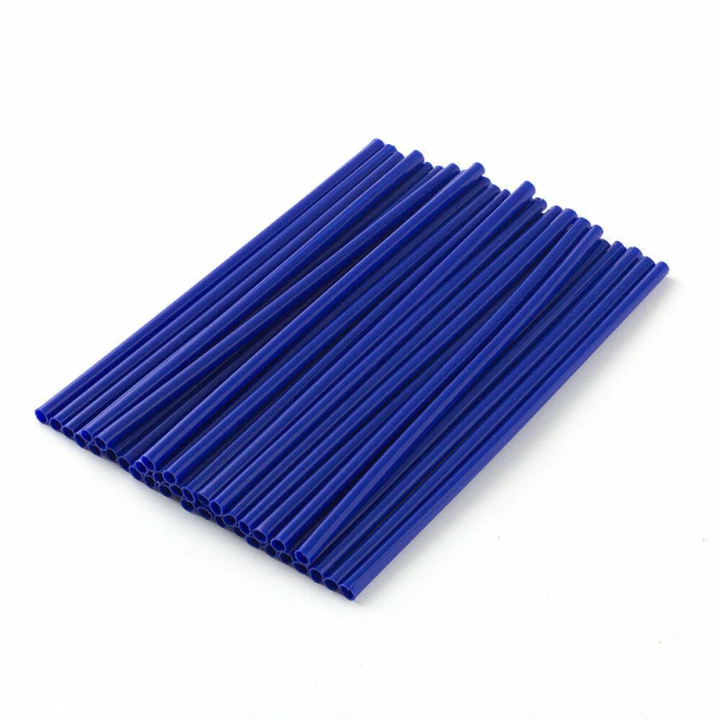 

72Pcs Motorcycle Wheel Spoked Protector Wraps Rims Skin Trim Covers Pipe For Motocross Bicycle Bike Cool Accessories 11 Colors