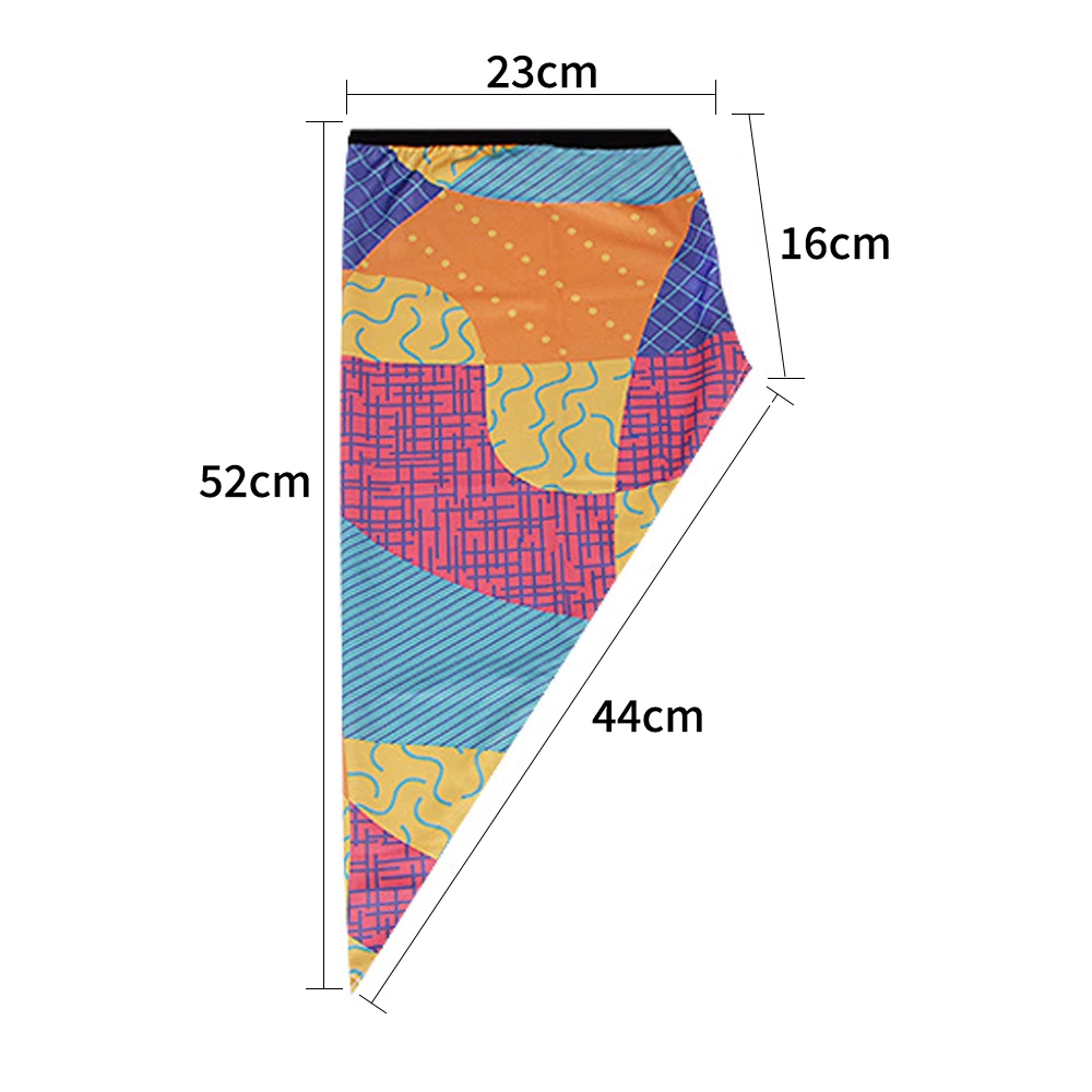 Треугольная бандана шарфы для лица Висячие ушные трубки шарф ледяной шелк шейный