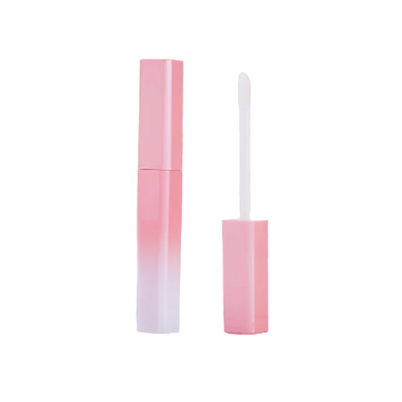 

3.5ml Gradient Pink White Lip Gloos Wand Tube Empty Square Lipgloos Packaging Refillable Bottle Lip Gloss Container 50/100pcs