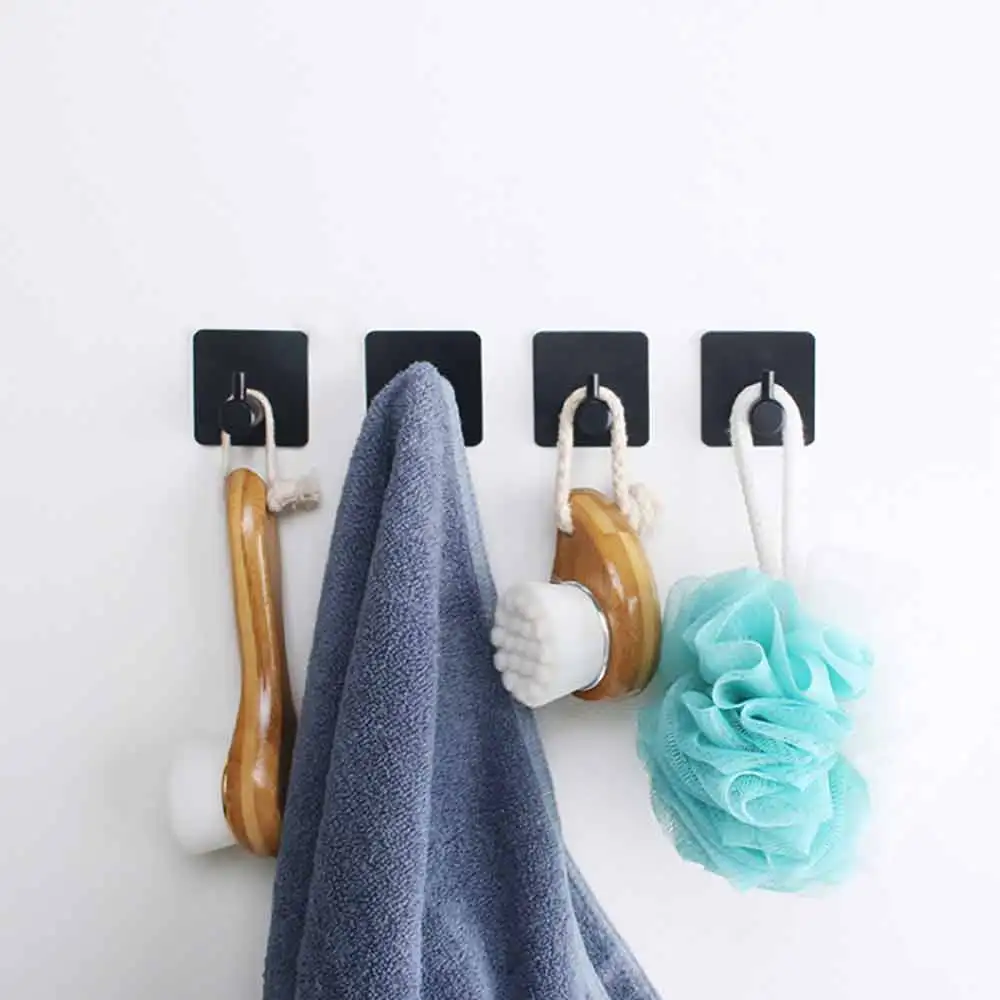 

Aluminum Wall-Mounted Paper Towel Stand Toilet Paper Roll Holder With 2 Hooks Space Toilet Paper Roll Holder