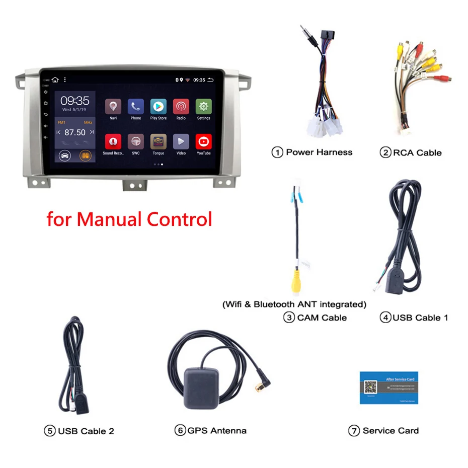 9-дюймовый 2.5D IPS HD мультисенсорный экран Android 2005 2 Гб ОЗУ 32 ПЗУ NAVI с BT USB WIFI SWC для Toyota