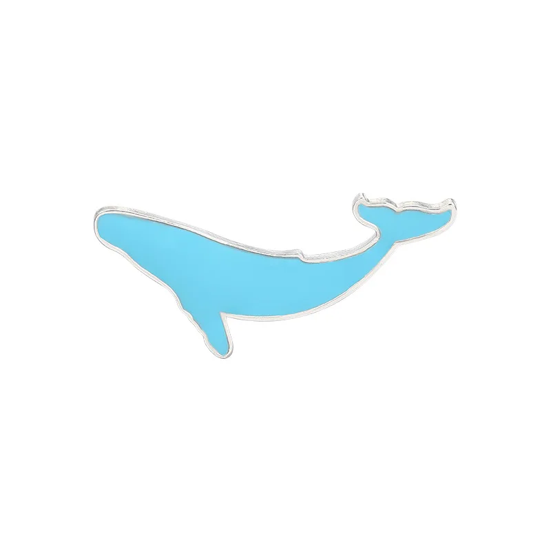 

Blue whale shape enamel pins DIY decorative accessories Collection to send a friend gift badge brooch