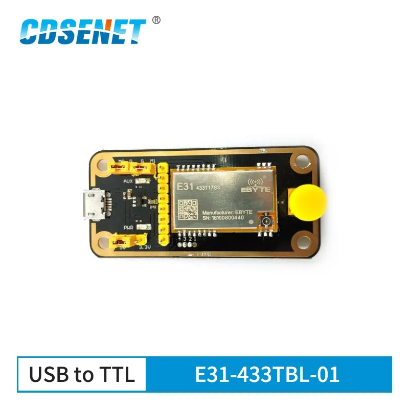 

CDSENET USB to TTL Test Board AX5243 17dBm 433MHz FEC IoT Wireless Transceiver Module E31-433TBL-01 lna CE CN(Origin)