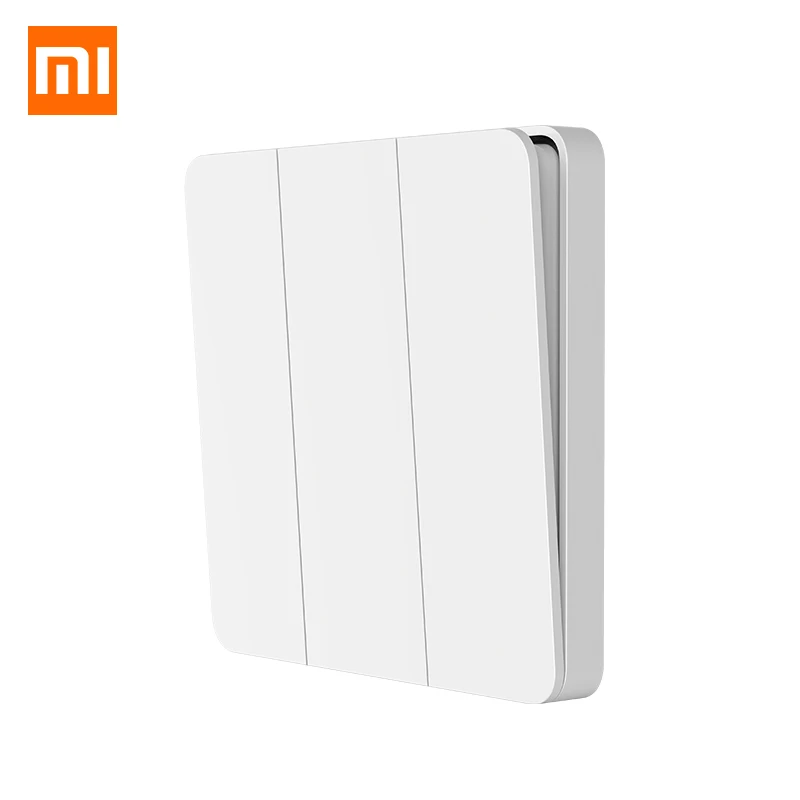 Умный настенный выключатель Xiaomi Mijia тройная Кнопка нулевой линии двойной