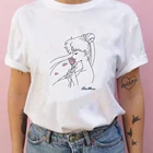 Топ с красивой девушкой Сейлор Мун, крутая модная свободная кавайная винтажная новая футболка, Женская забавная Милая футболка, уличная одежда, футболки